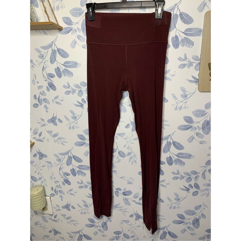 Athleta Aura Split Pant in Powervita Burgundy Size S - Picture 2 of 9